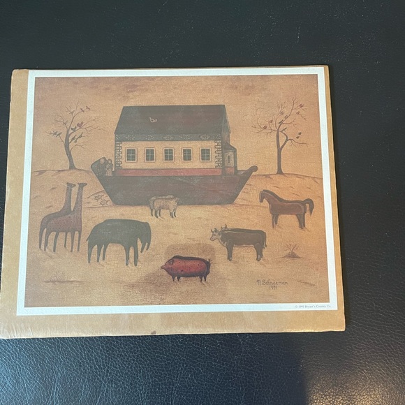 5063-PTT N. Schneeman Folk Art Vtg 1991 Noah’s Ark Print Unframed New Unopened - Picture 6 of 7